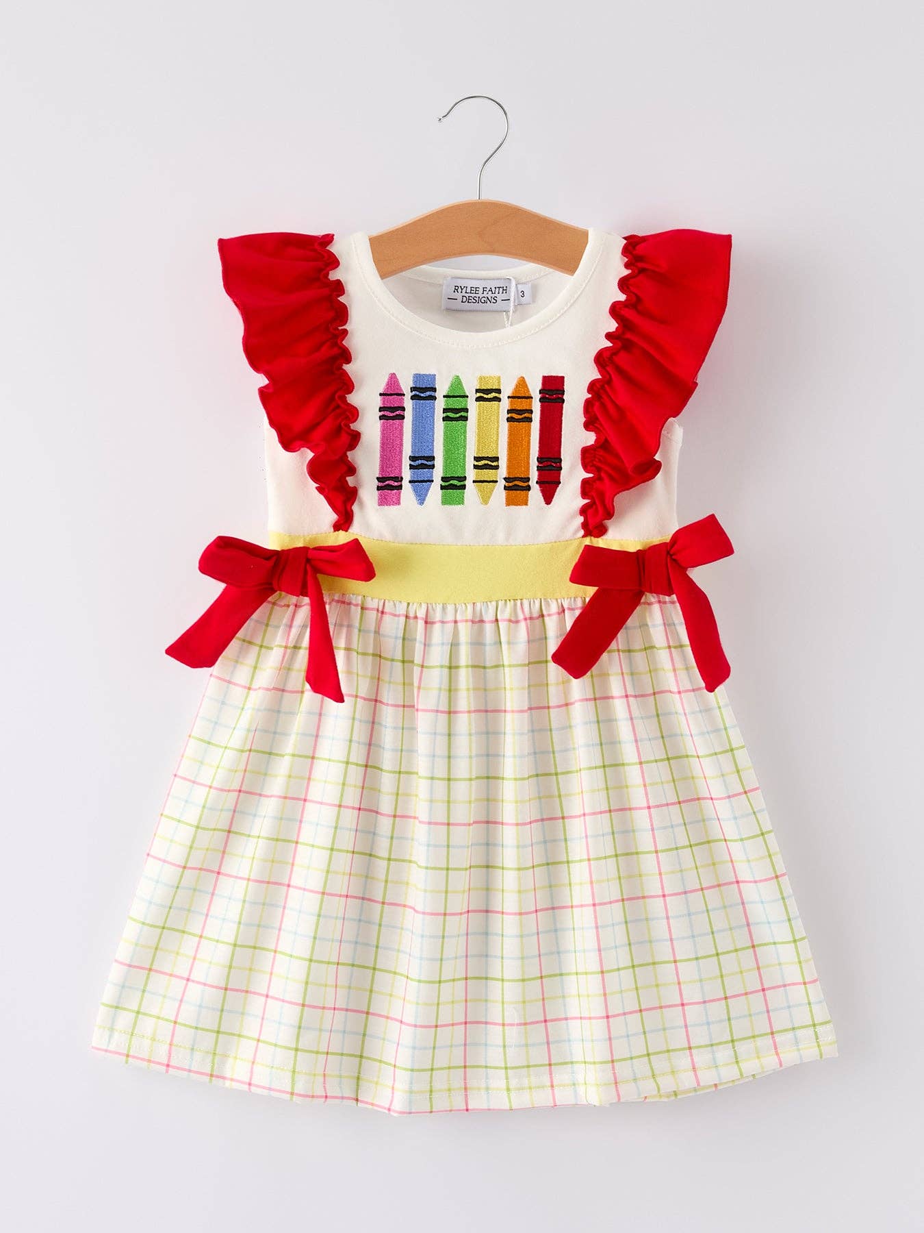 Girls Back-To-School Embroidery Dress