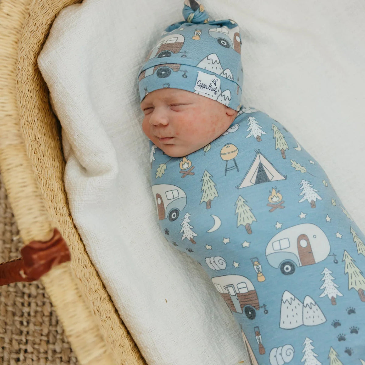 Copper Pearl Bridger Top Knot Hat 0-4mo