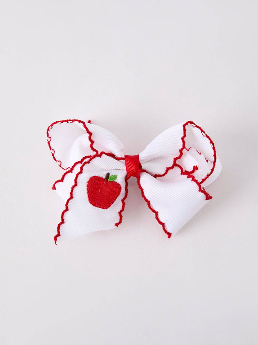Girls Back-To-School Apple Bow