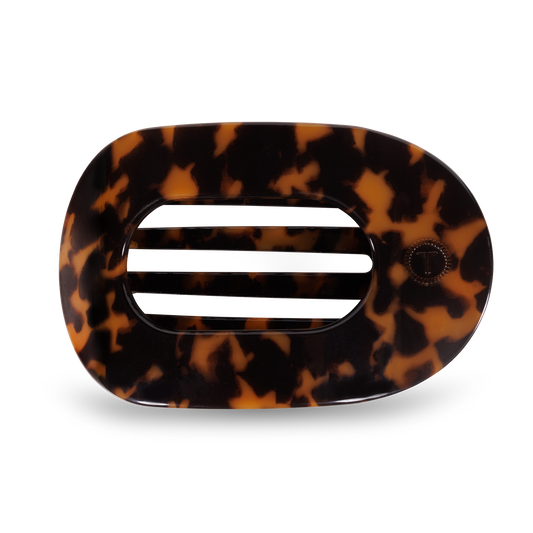 Tortoise Large Round Flat Hair Clip