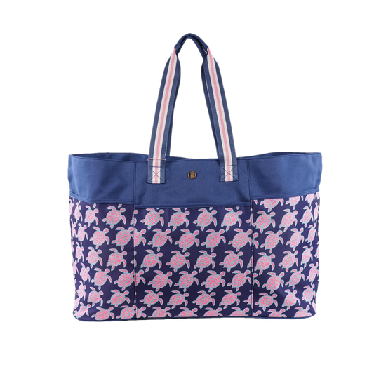 Simply Southern Beach Tote in Turtle Print