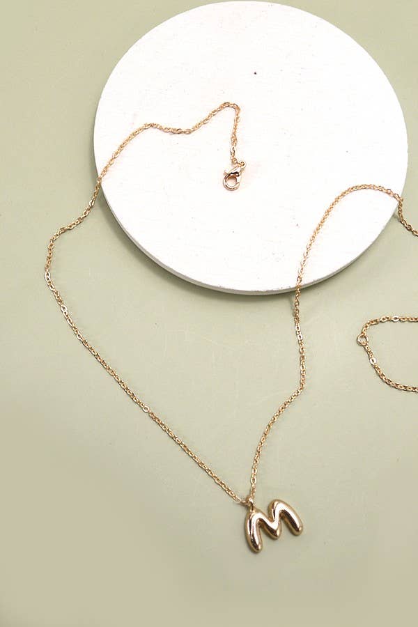 Balloon Bubble Initial Necklace