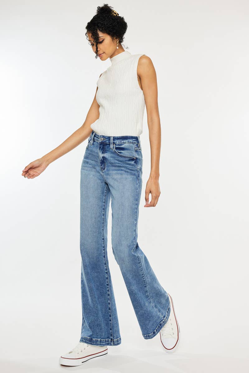 KanCan High Rise Wide Leg Flare Jeans