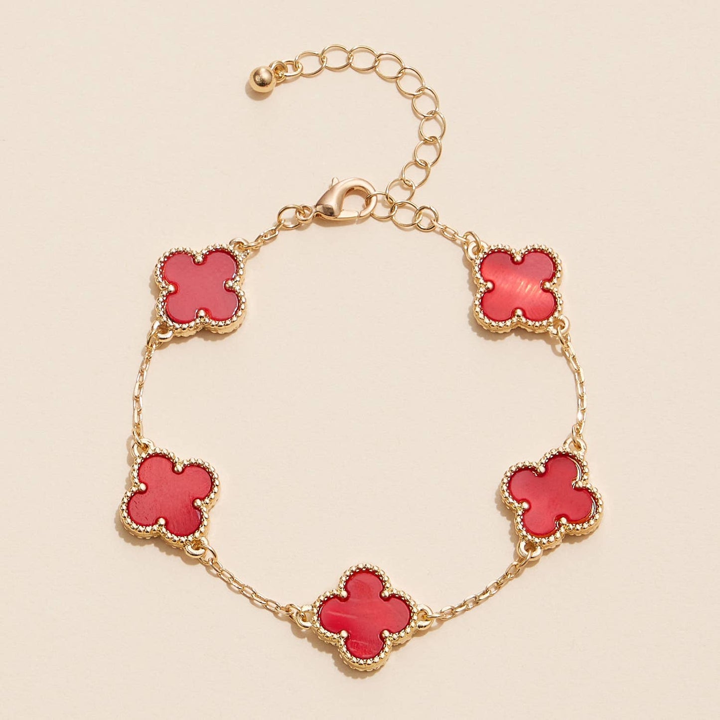Red Clover Charms Basic Bracelet