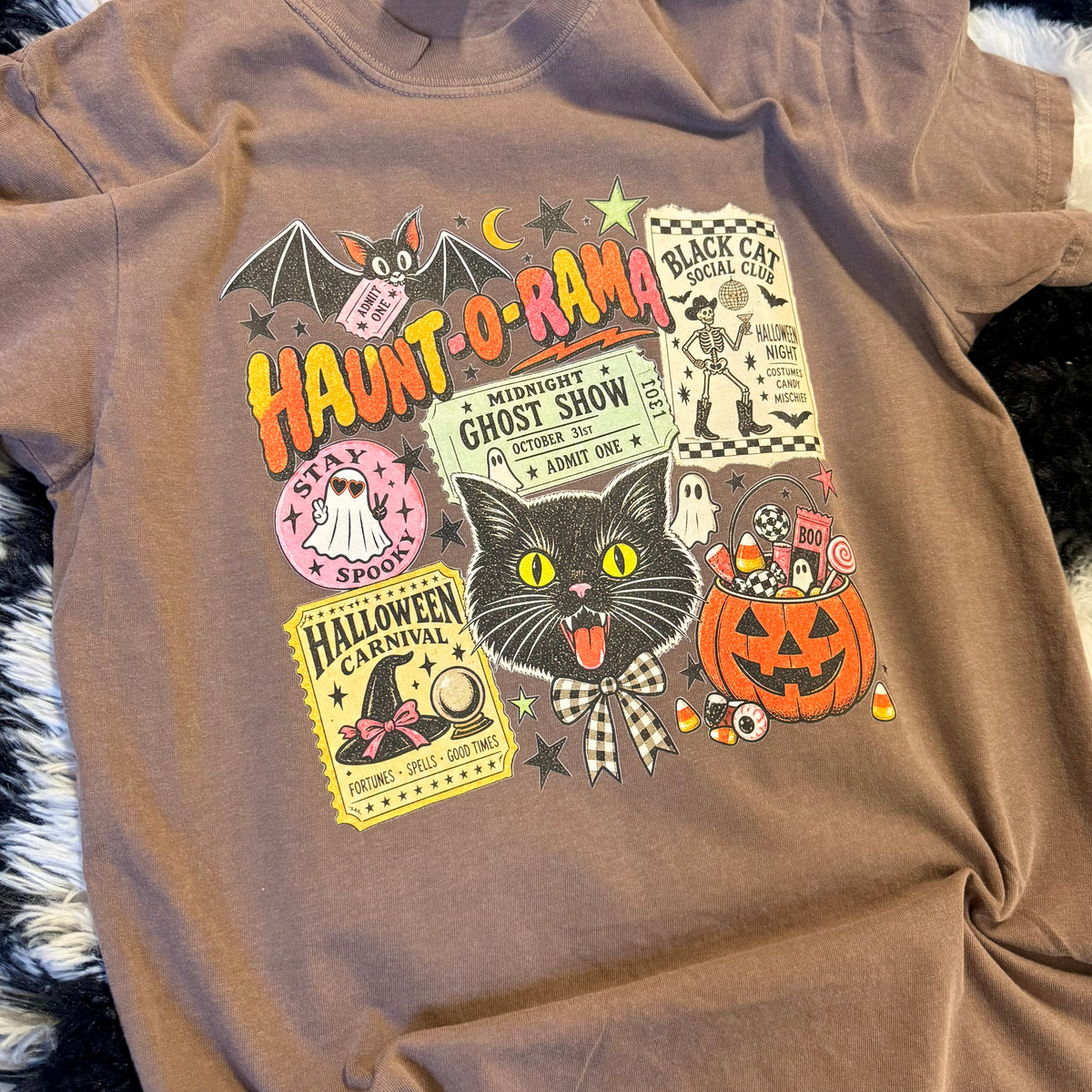 Haunt-O-Rama Halloween Cat Tee