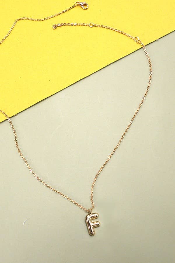 Balloon Bubble Initial Necklace