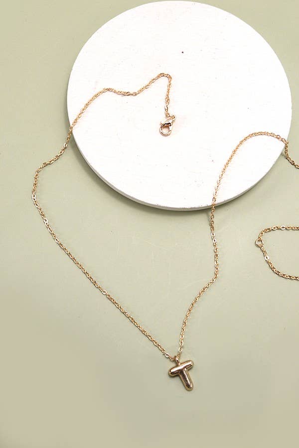 Balloon Bubble Initial Necklace
