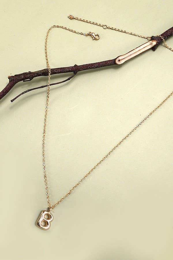 Balloon Bubble Initial Necklace