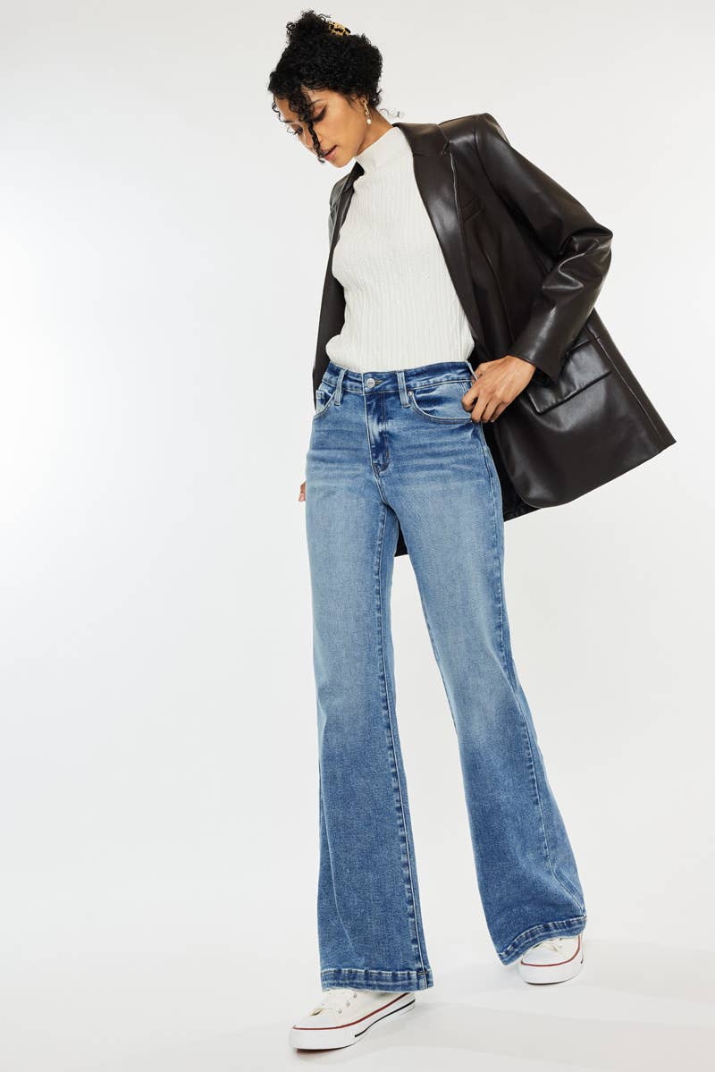 KanCan High Rise Wide Leg Flare Jeans
