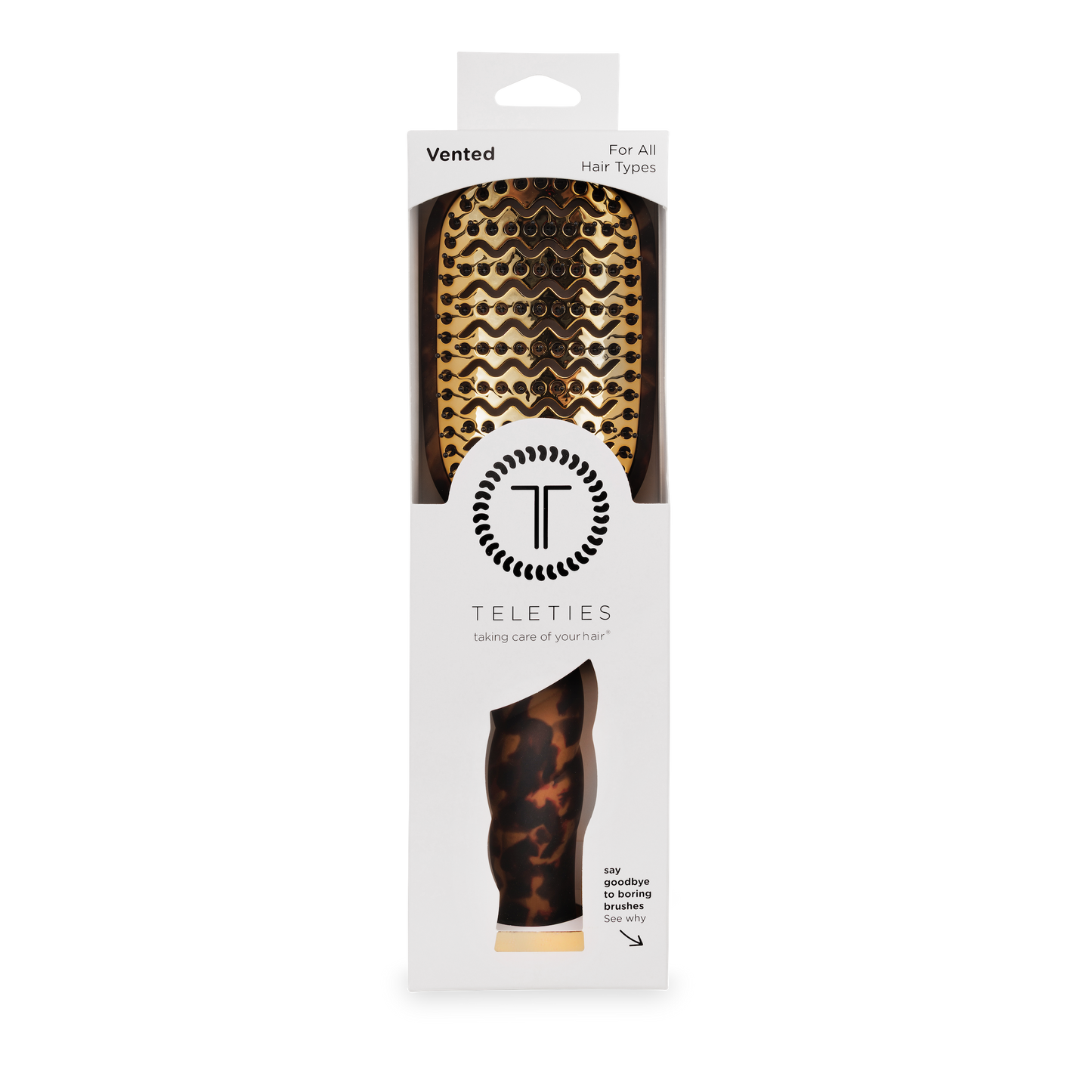 Teleties Vented Hair Brush - Tortoise