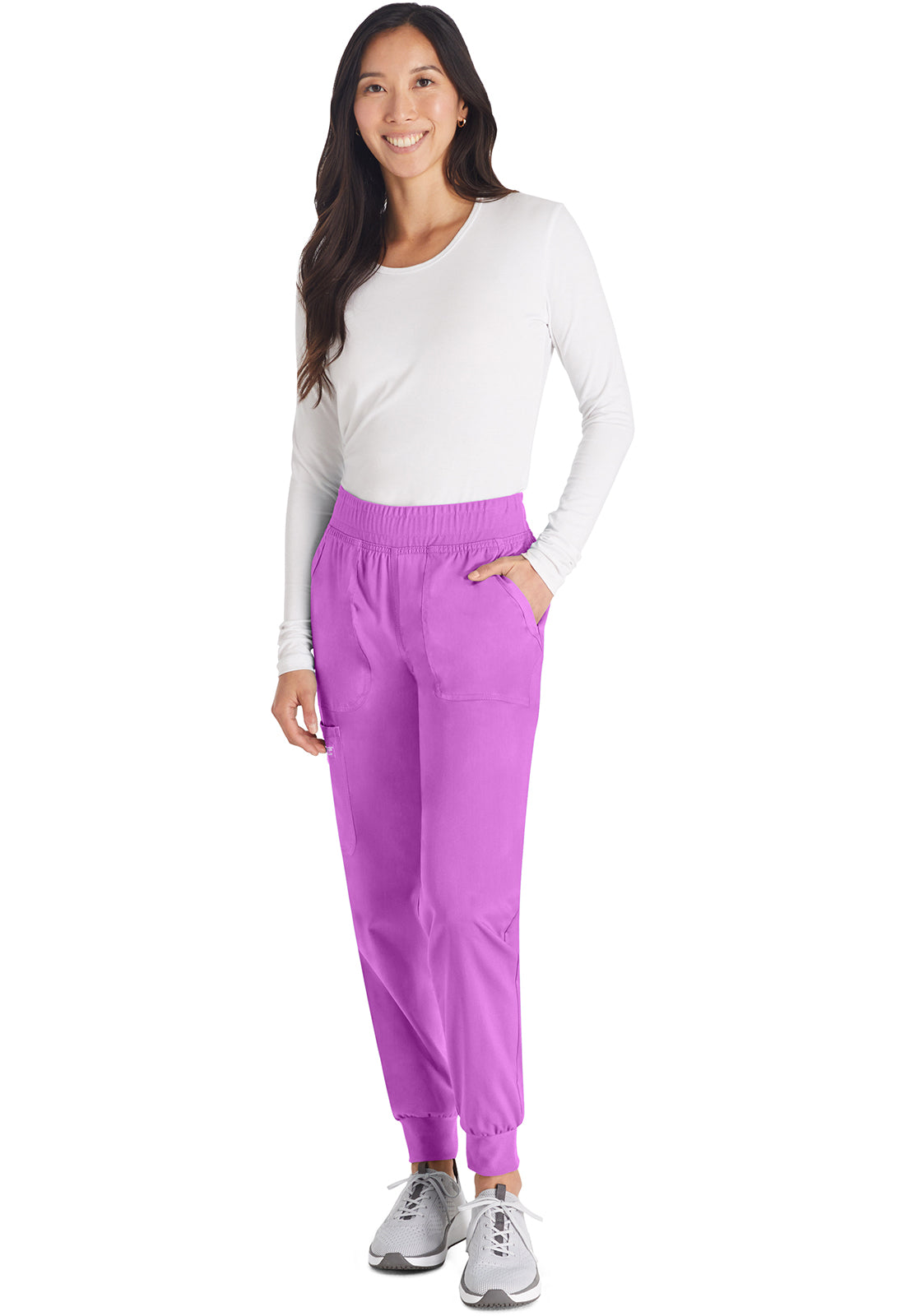 Cherokee Workwear Mid Rise Jogger in Sweet Berry WW115 SVBB