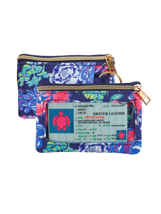 Simply Southern Patterned Zip Wallet with Keyring - Bloom