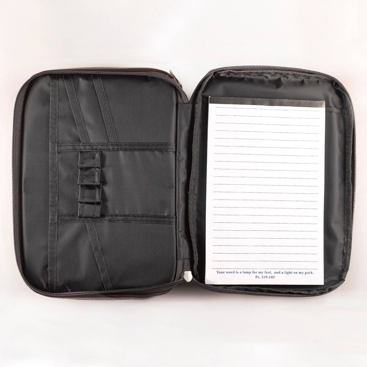 Bible Cover Organizer Two-fold Brown Ichthus Badge: Extra Large