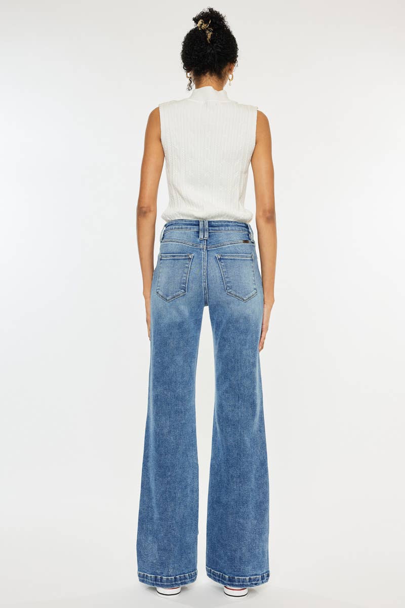 KanCan High Rise Wide Leg Flare Jeans