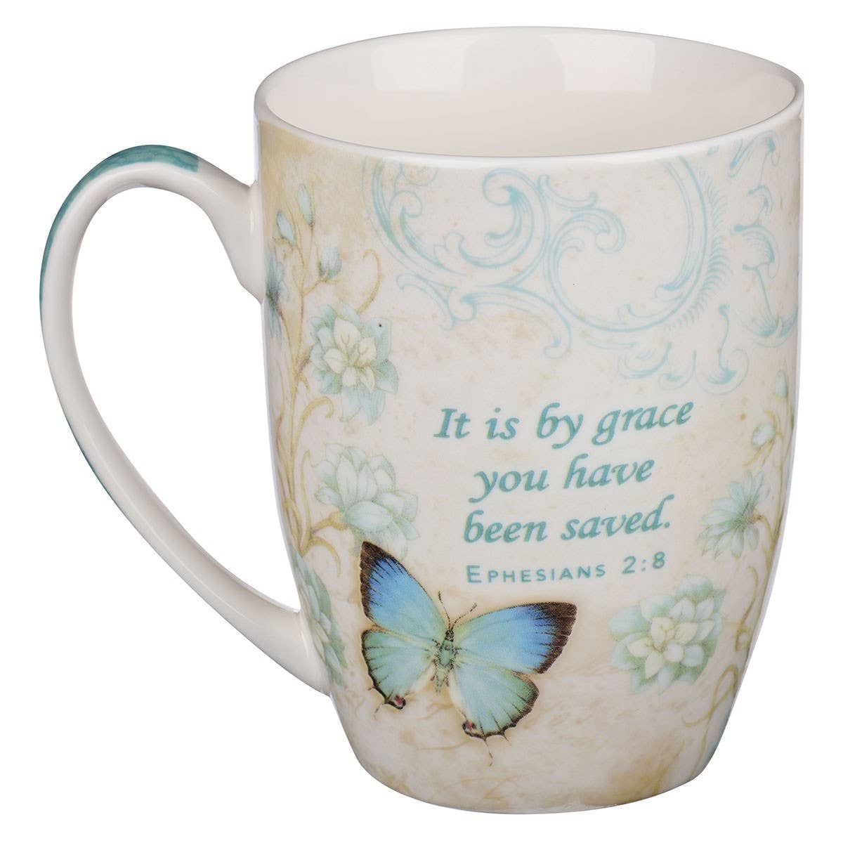 Butterfly Grace Eph. 2:8 Mug
