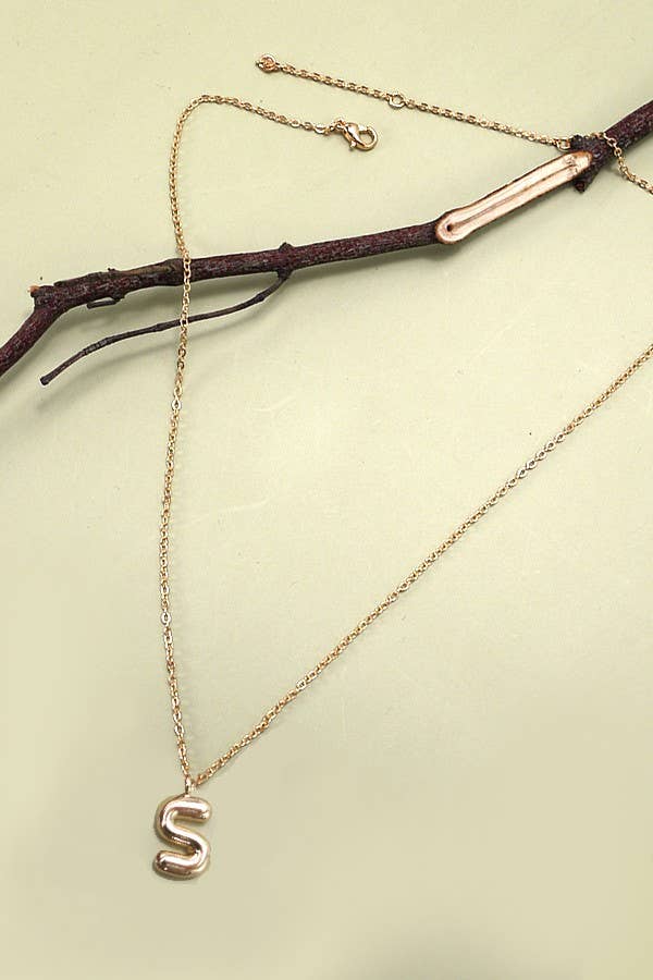 Balloon Bubble Initial Necklace