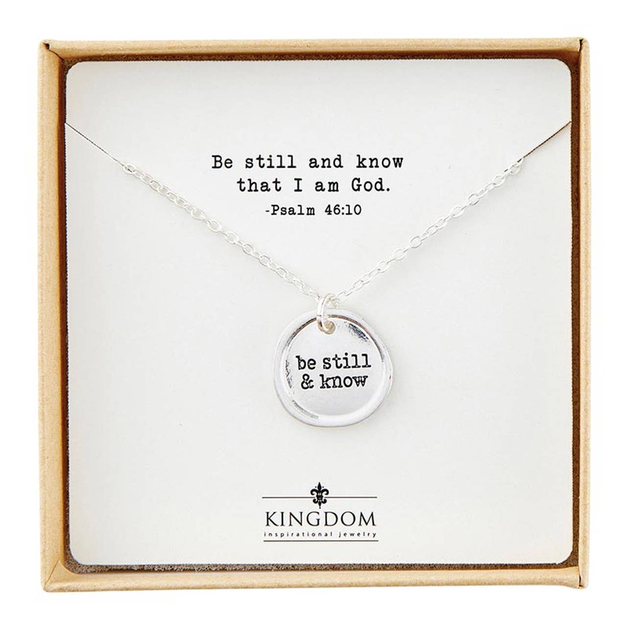 Be Still Stamp Pendant Necklace