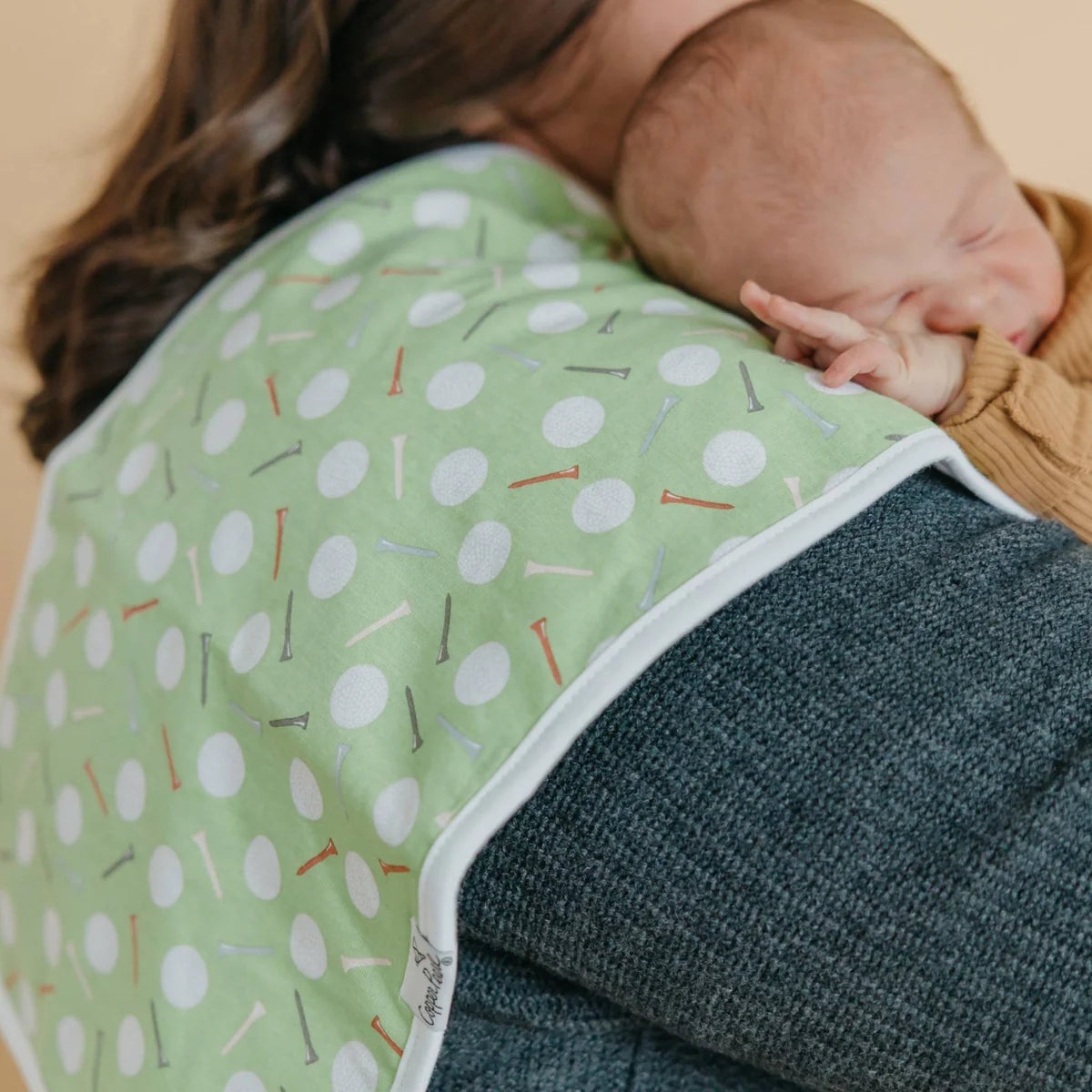 Copper Pearl Bogey Burp Cloth Set