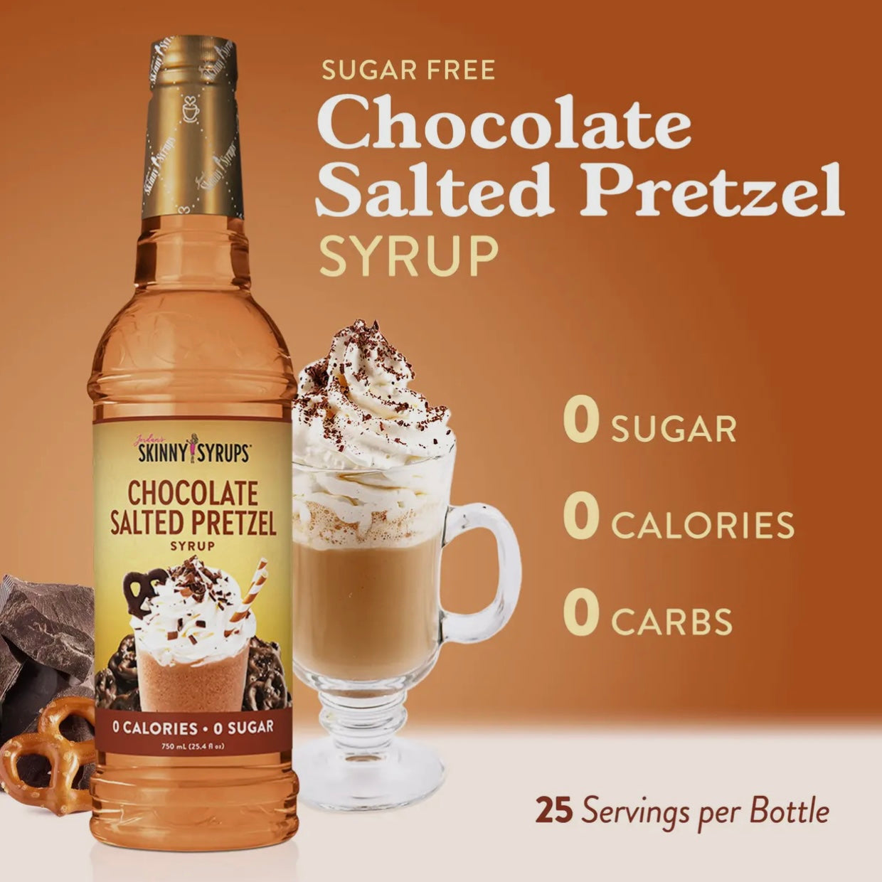 Sugar Free Chocolate Salted Pretzel Syrup