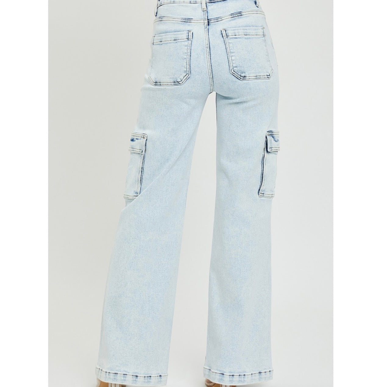 High Rise Wide Leg Cargo Pants