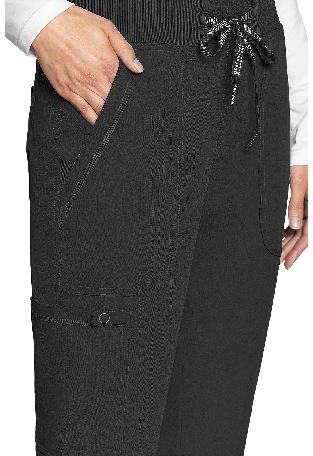 Med Couture Jogger Yoga Pant in Black MC7710