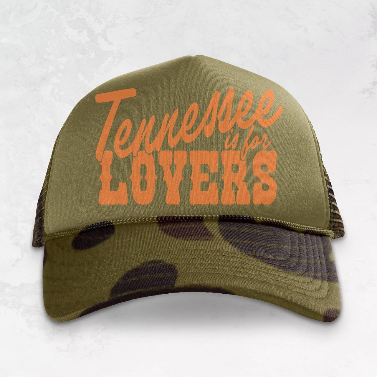 For Lovers, Tennessee Western Green Camo Trucker Hat