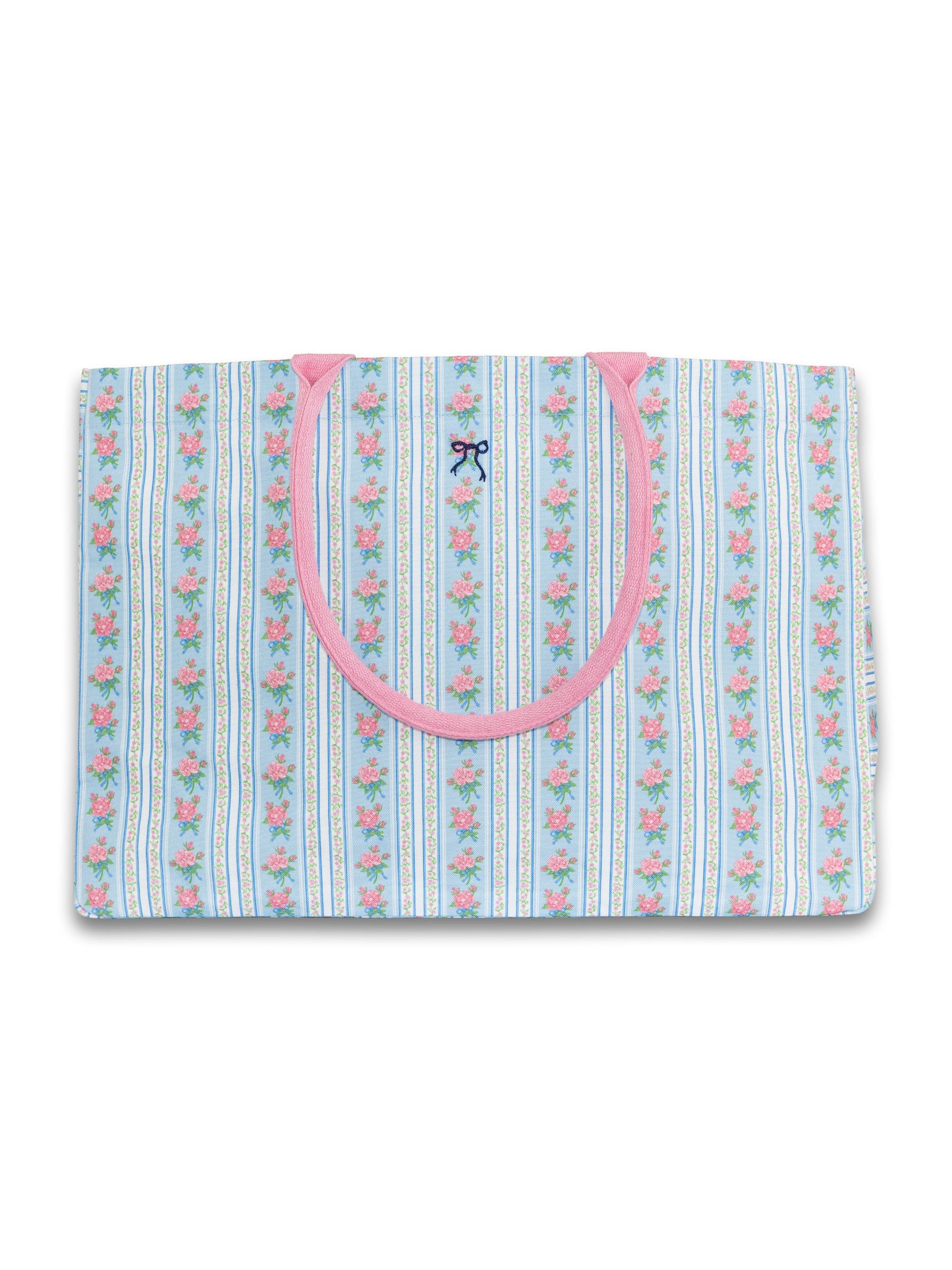 Simply Southern Rose Stripe Oversized Canvas Tote