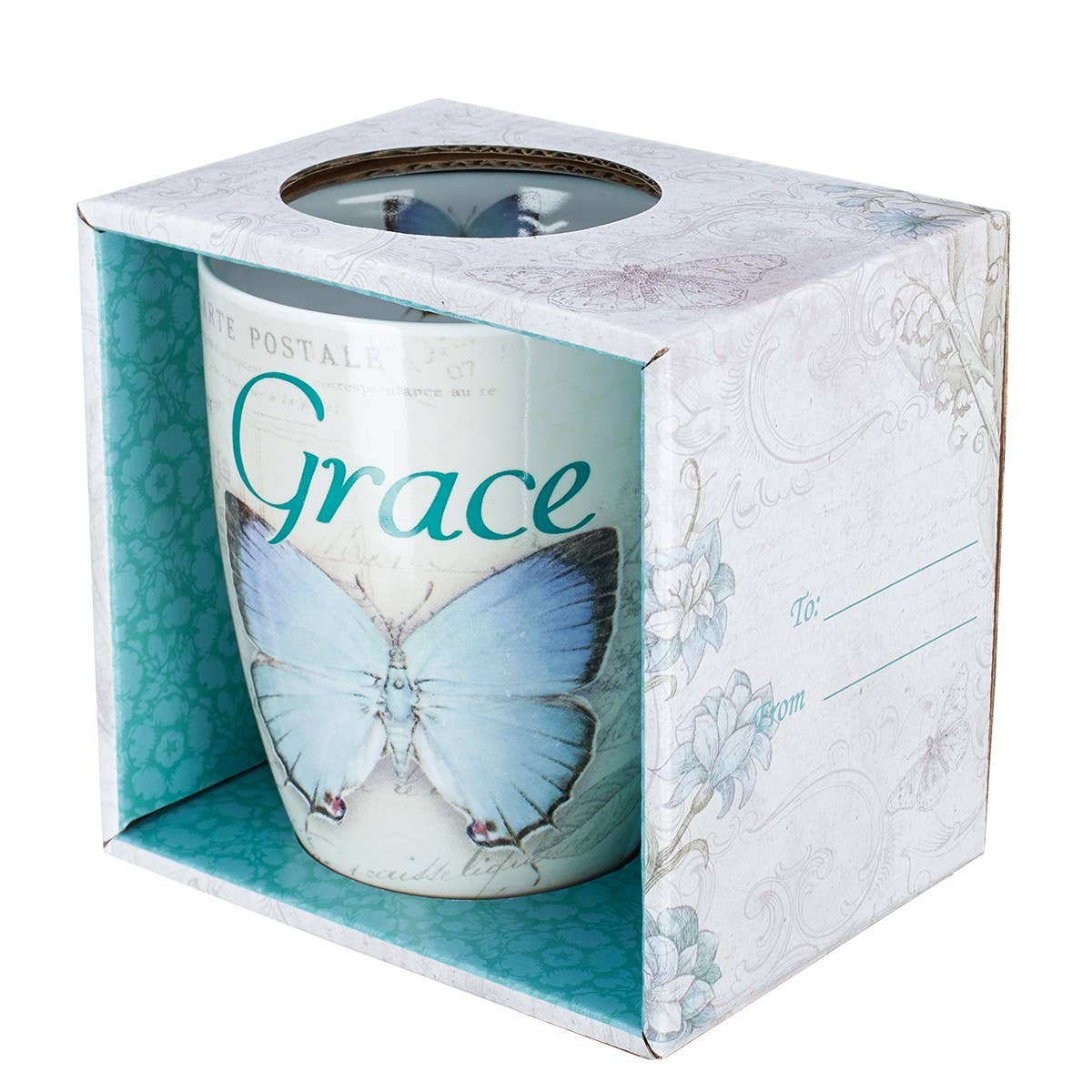 Butterfly Grace Eph. 2:8 Mug