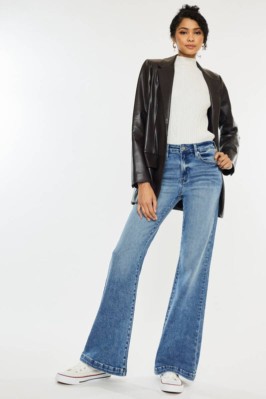 KanCan High Rise Wide Leg Flare Jeans