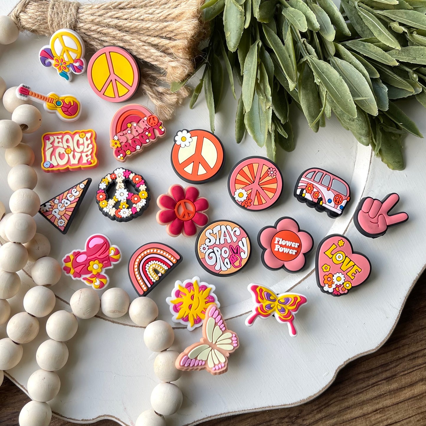 Hippie Shoe Charms