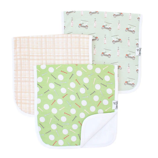 Copper Pearl Bogey Burp Cloth Set