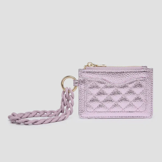 Jen & Co. Rhodes Quilted Wallet w/ Chain Bangle - Cupid