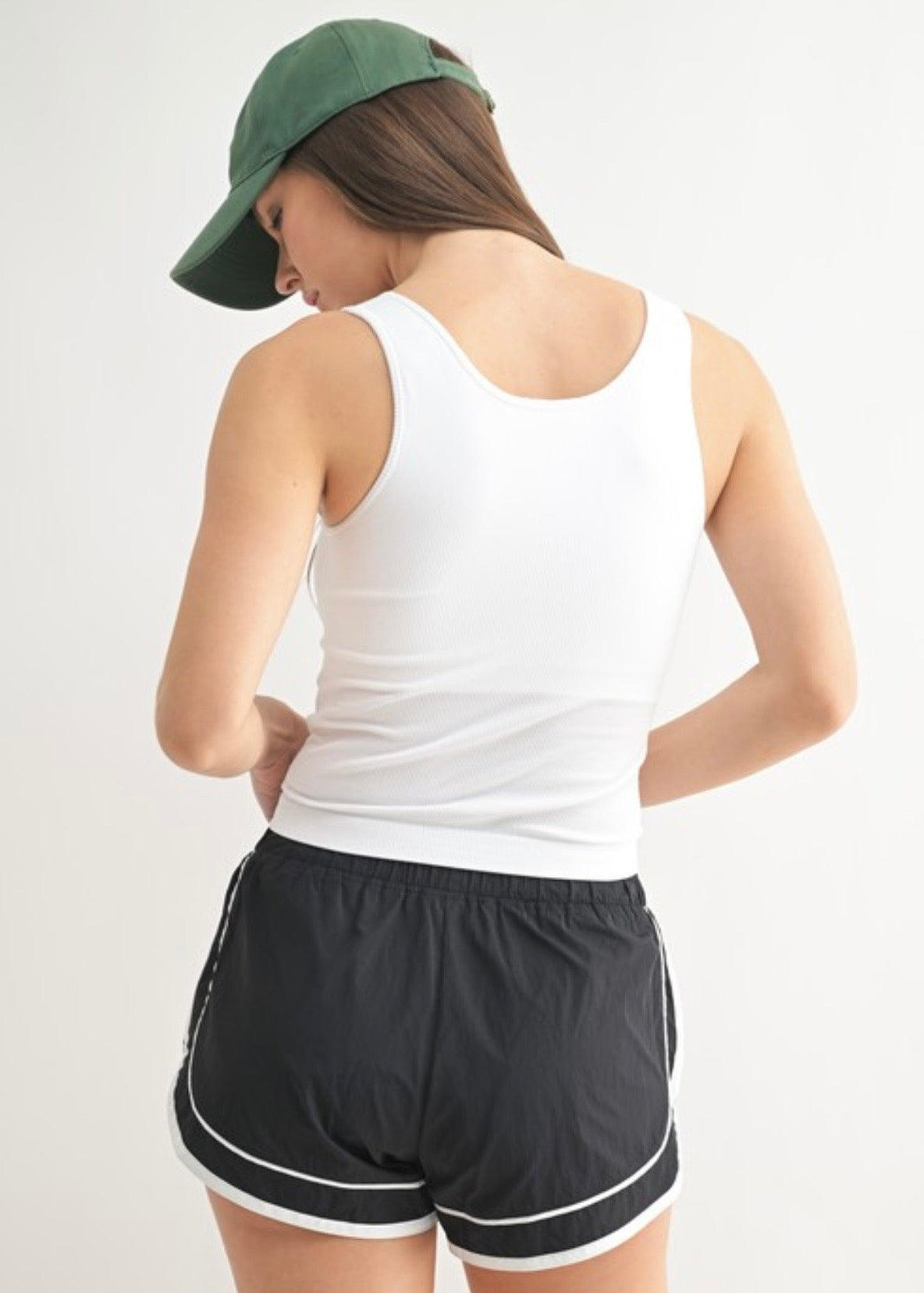 White Classic Ribbed Tank Top