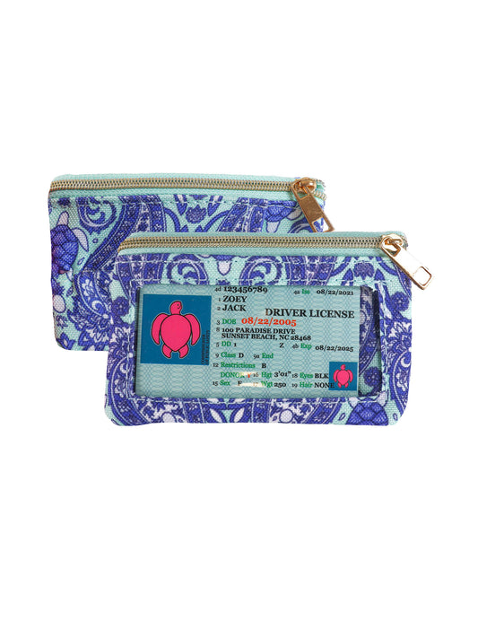 Simply Southern Patterned Zip Wallet with Keyring - Paisley