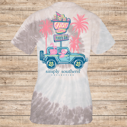 Simply Southern Tie Dye Girls Just Wanna Have Sun T-Shirt