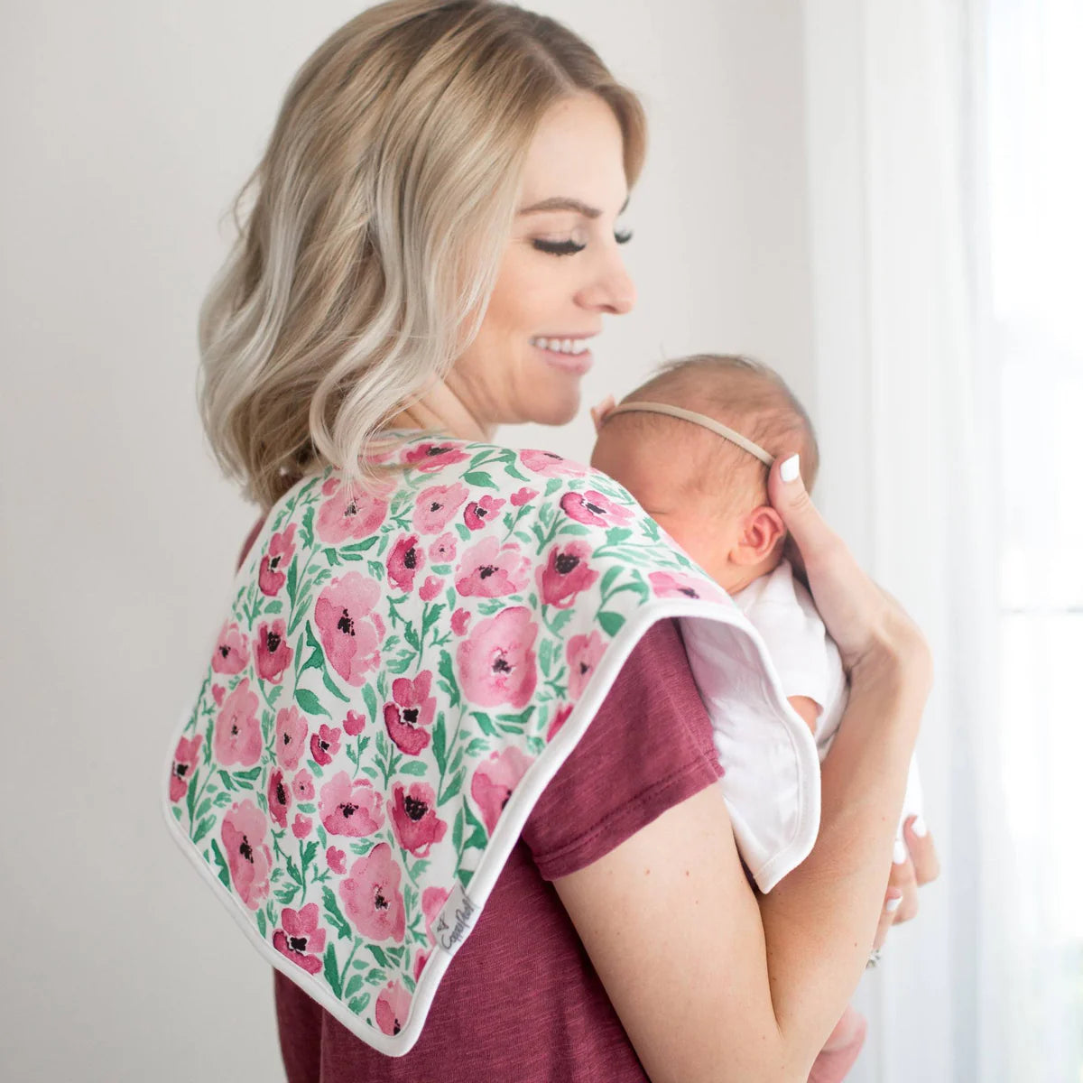 Copper Pearl Bloom Burp Cloth Set