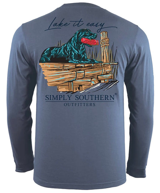 Men's Simply Southern Lake It Easy Long Sleeve Shirt