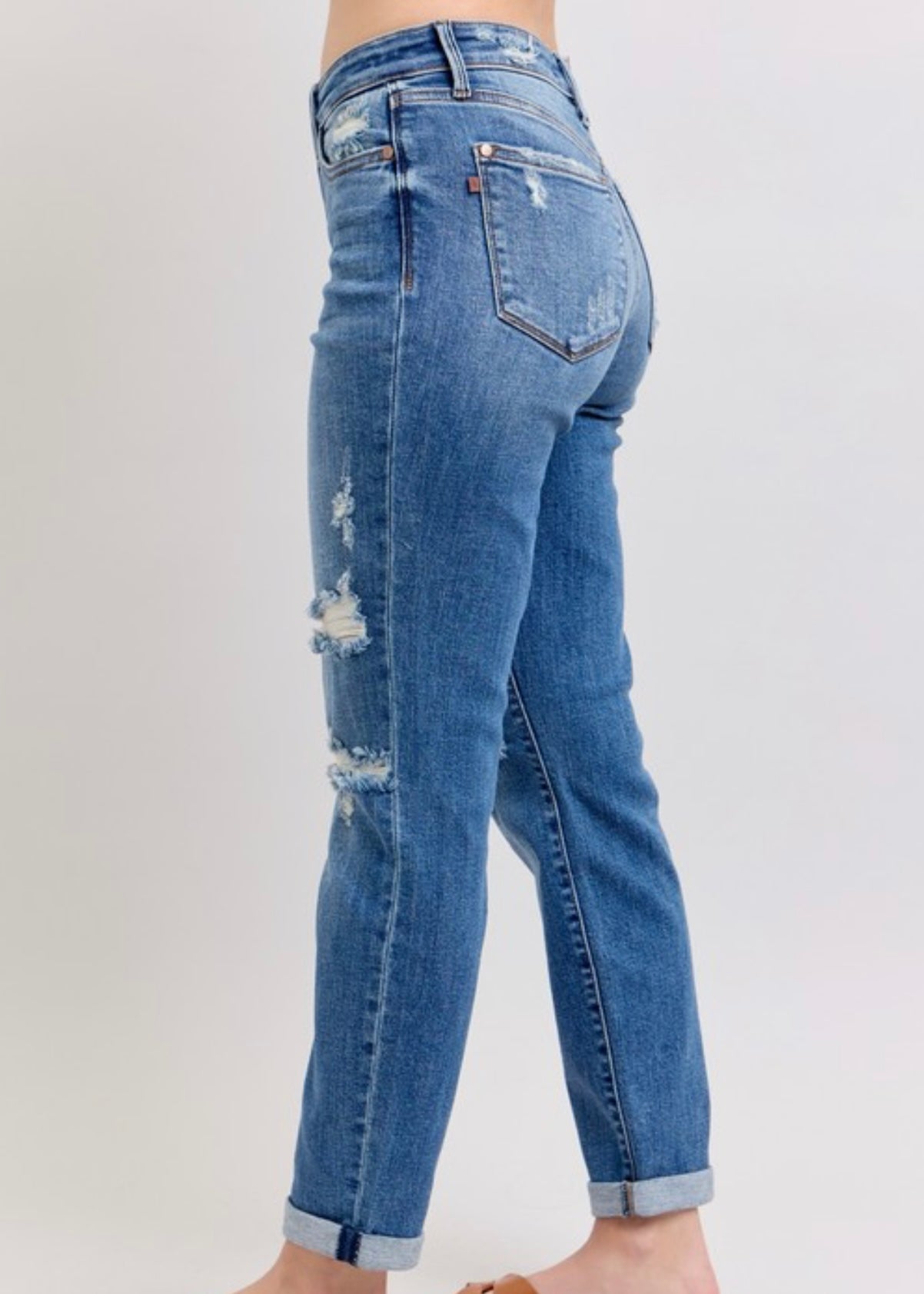 Judy Blue Vintage Wash Boyfriend Fit Jeans