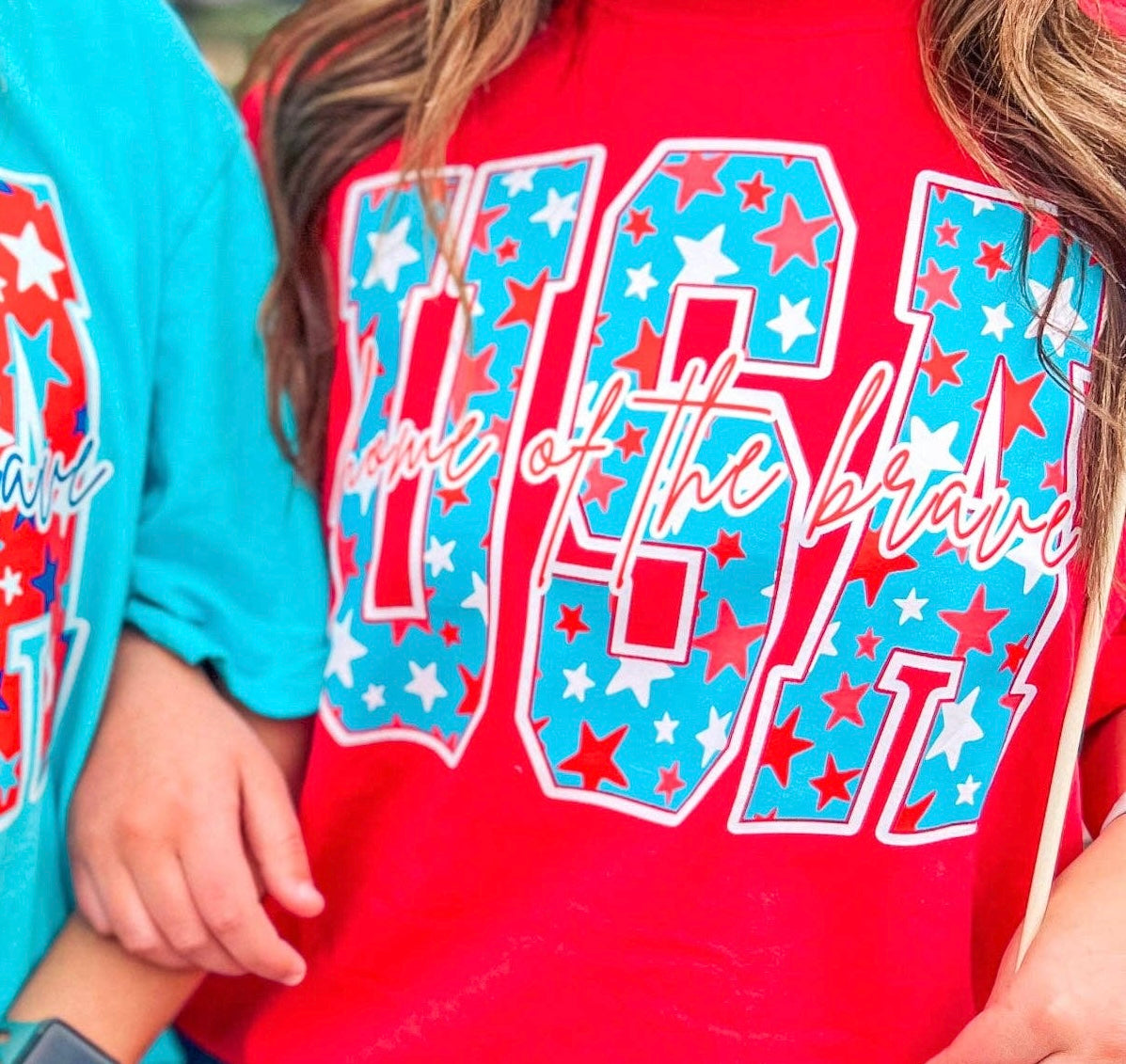 Red USA Home of The Brave Tee