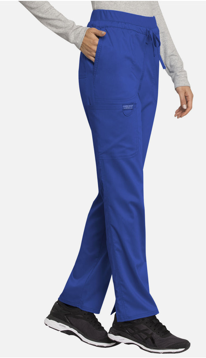 Cherokee Workwear Mid Rise Tapered Leg Drawstring Pant WW105 ROY