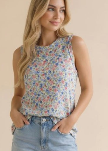 Spring Meadow Floral Tank