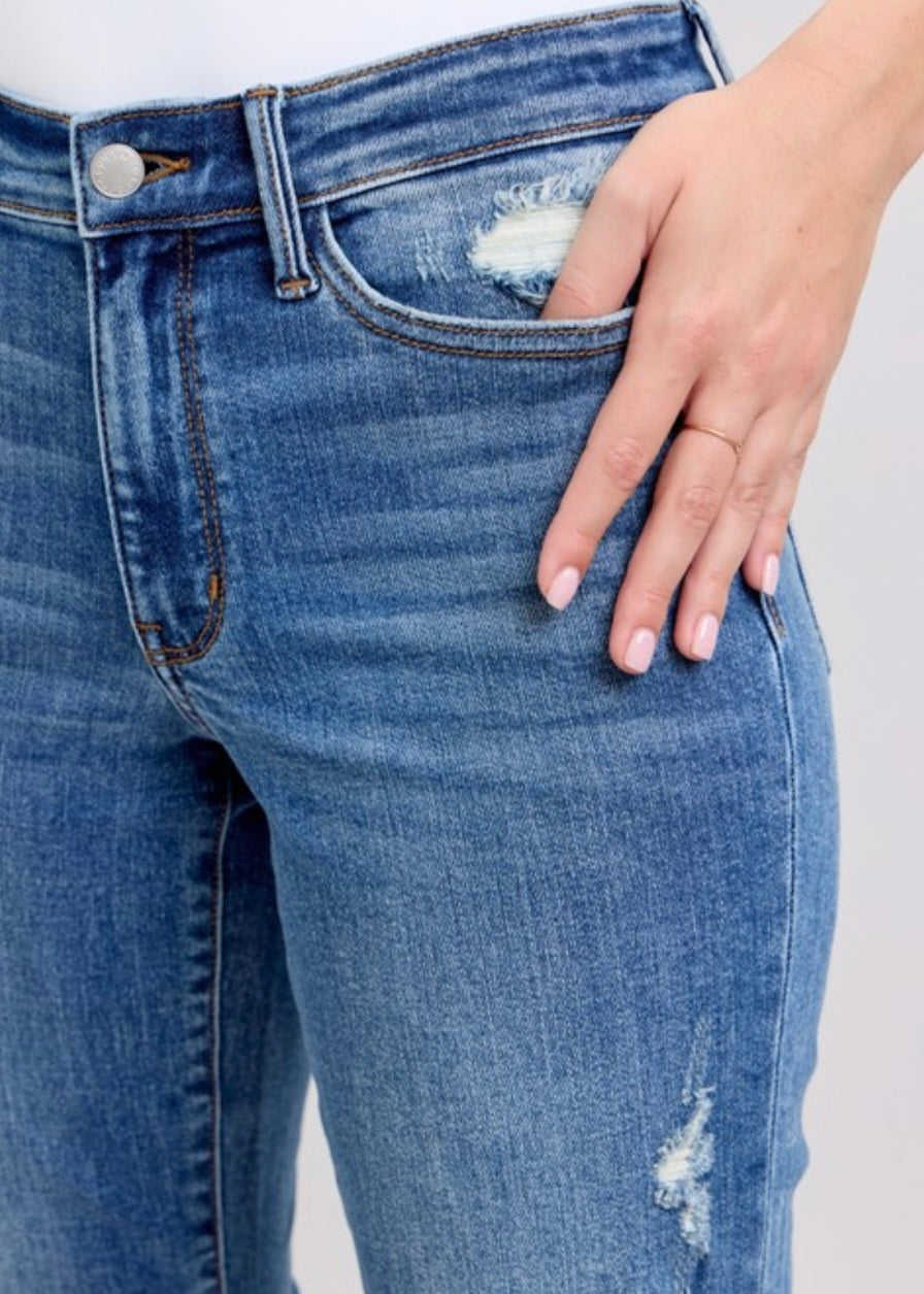 Judy Blue Vintage Wash Boyfriend Fit Jeans