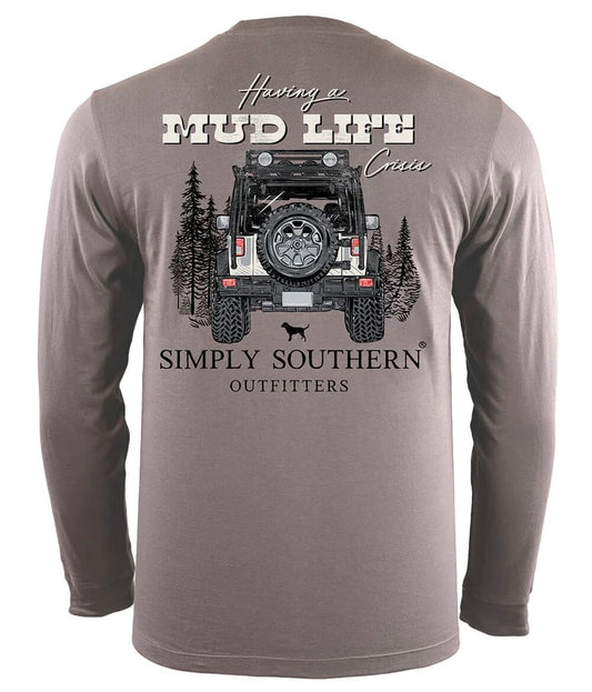 Men’s Simply Southern Mud Life Long Sleeve Shirt