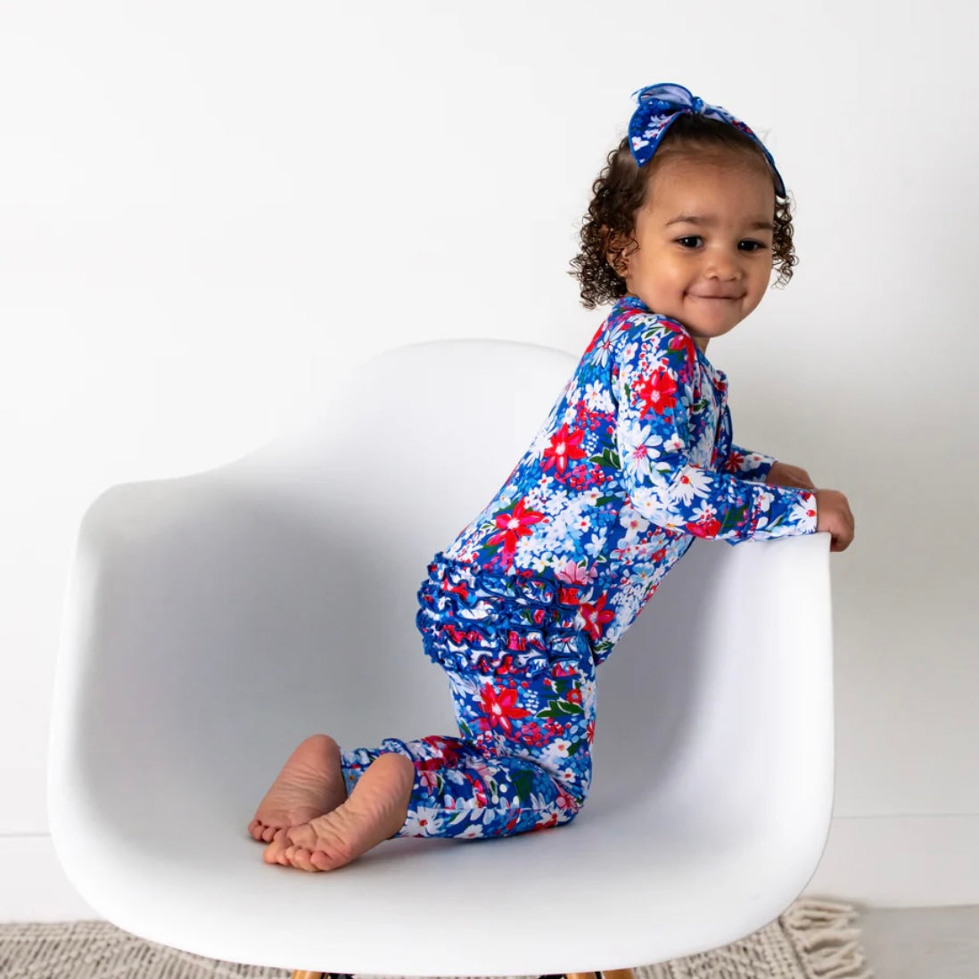 Gigi and Max Presley Floral Ruffle Zip