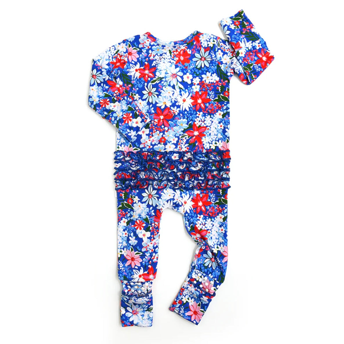 Gigi and Max Presley Floral Ruffle Zip