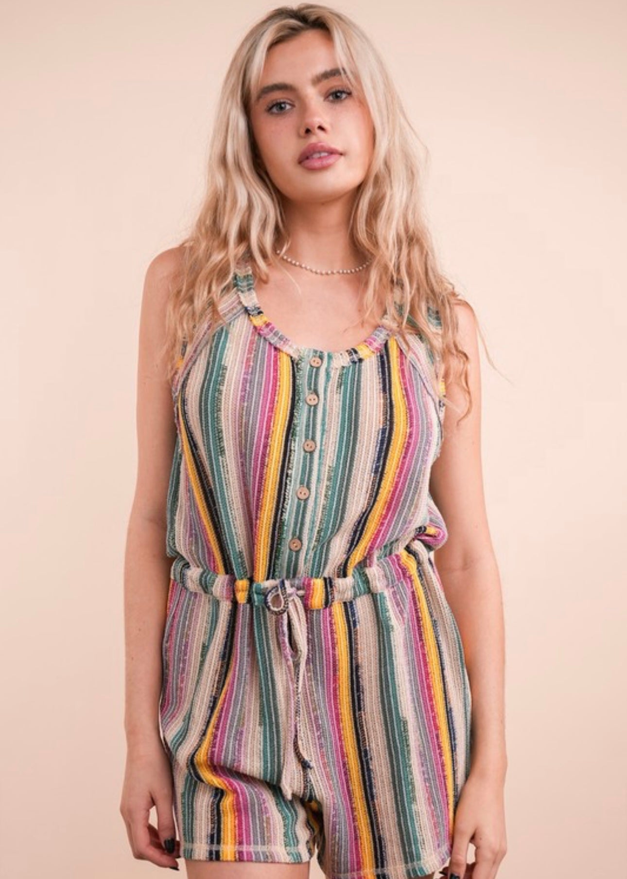 Crochet Striped Romper