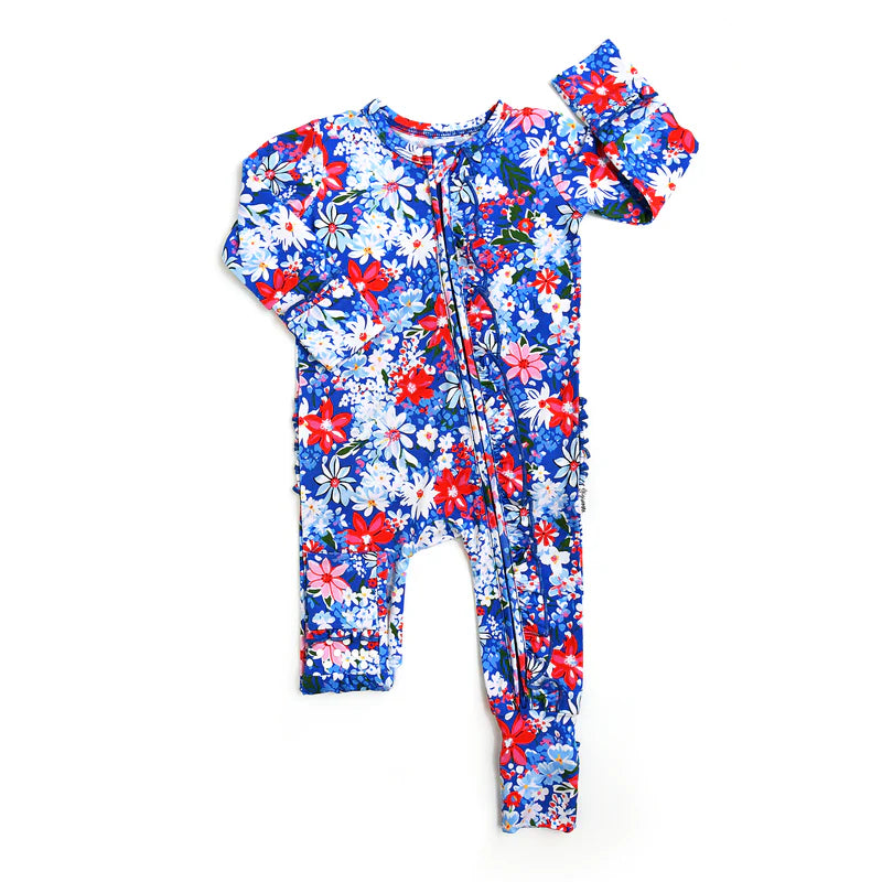 Gigi and Max Presley Floral Ruffle Zip