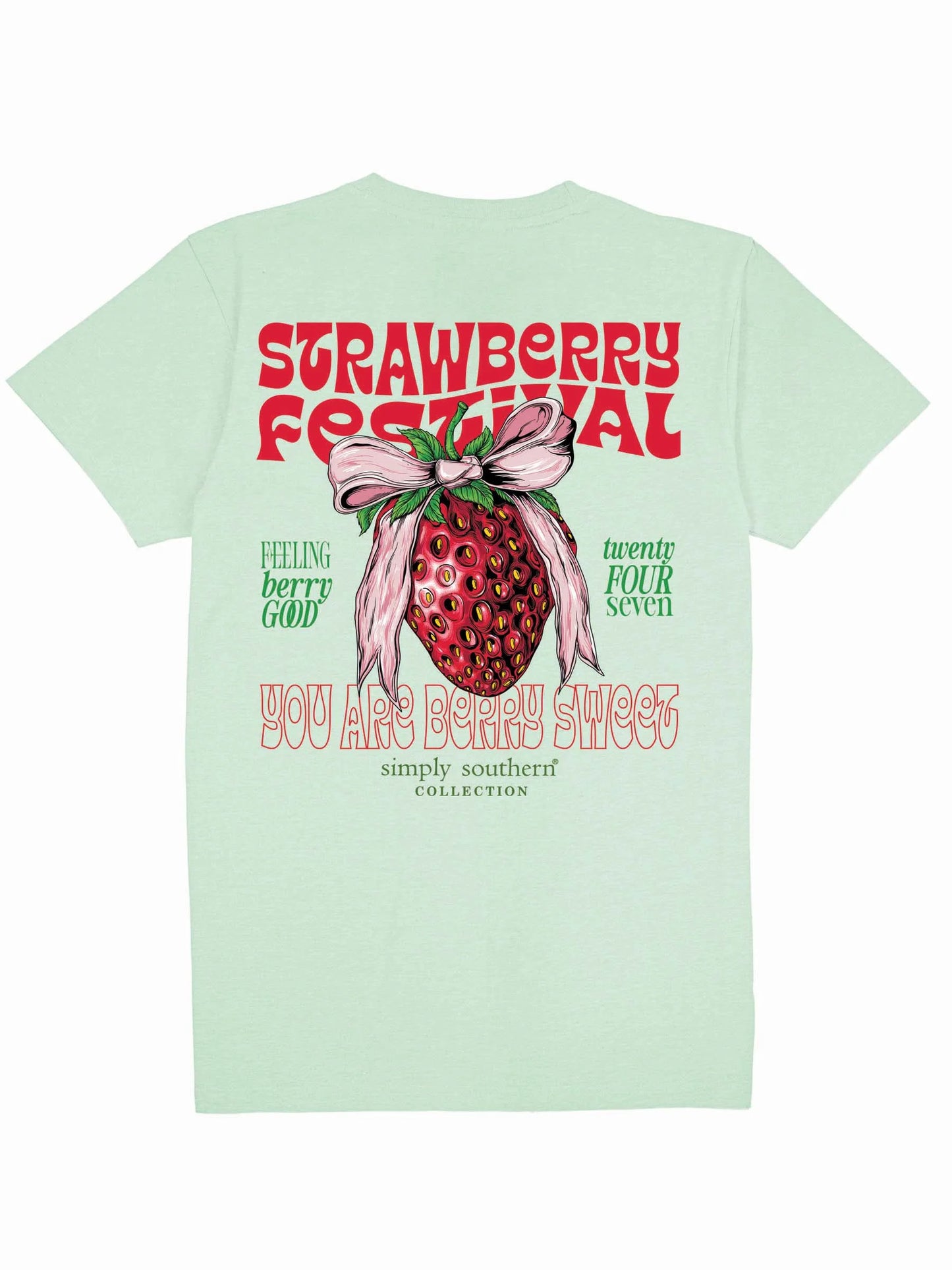 Simply Southern Strawberry Bow T-Shirt