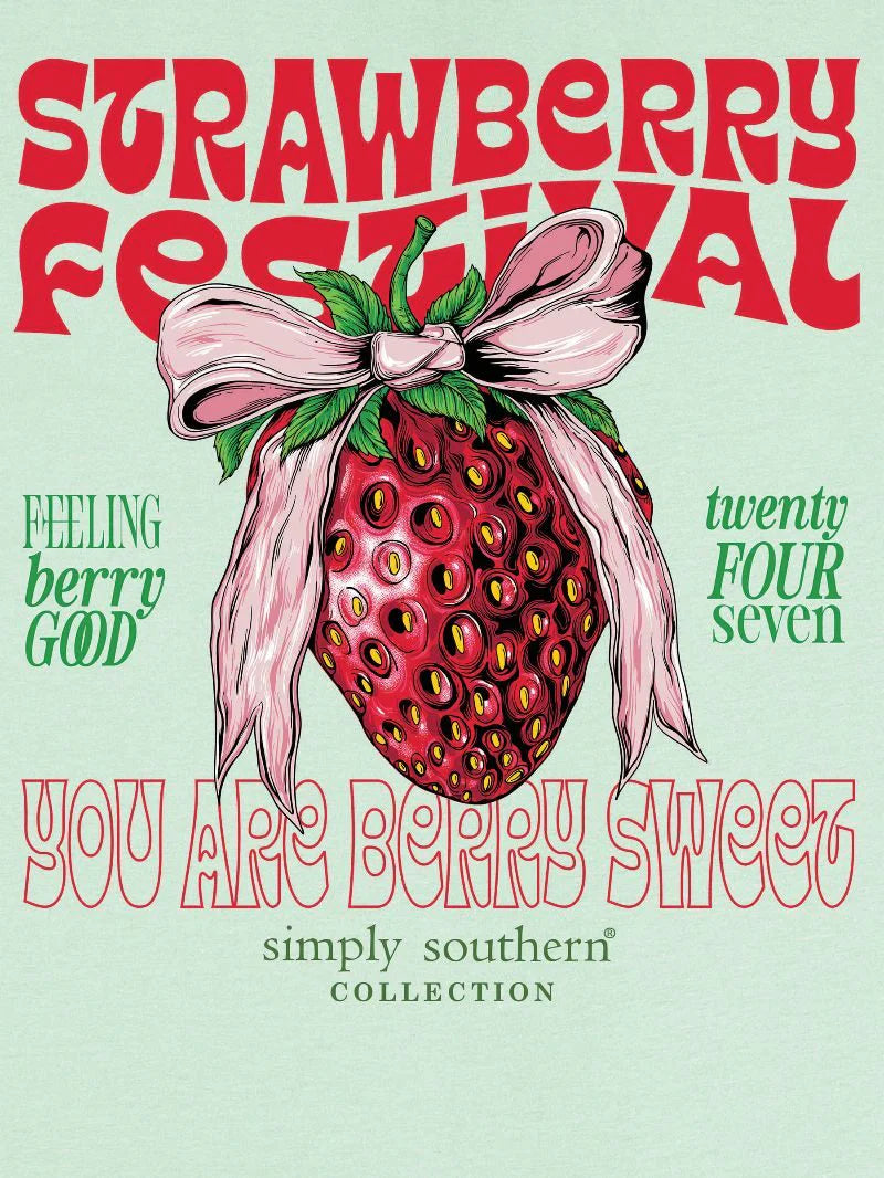 Simply Southern Strawberry Bow T-Shirt