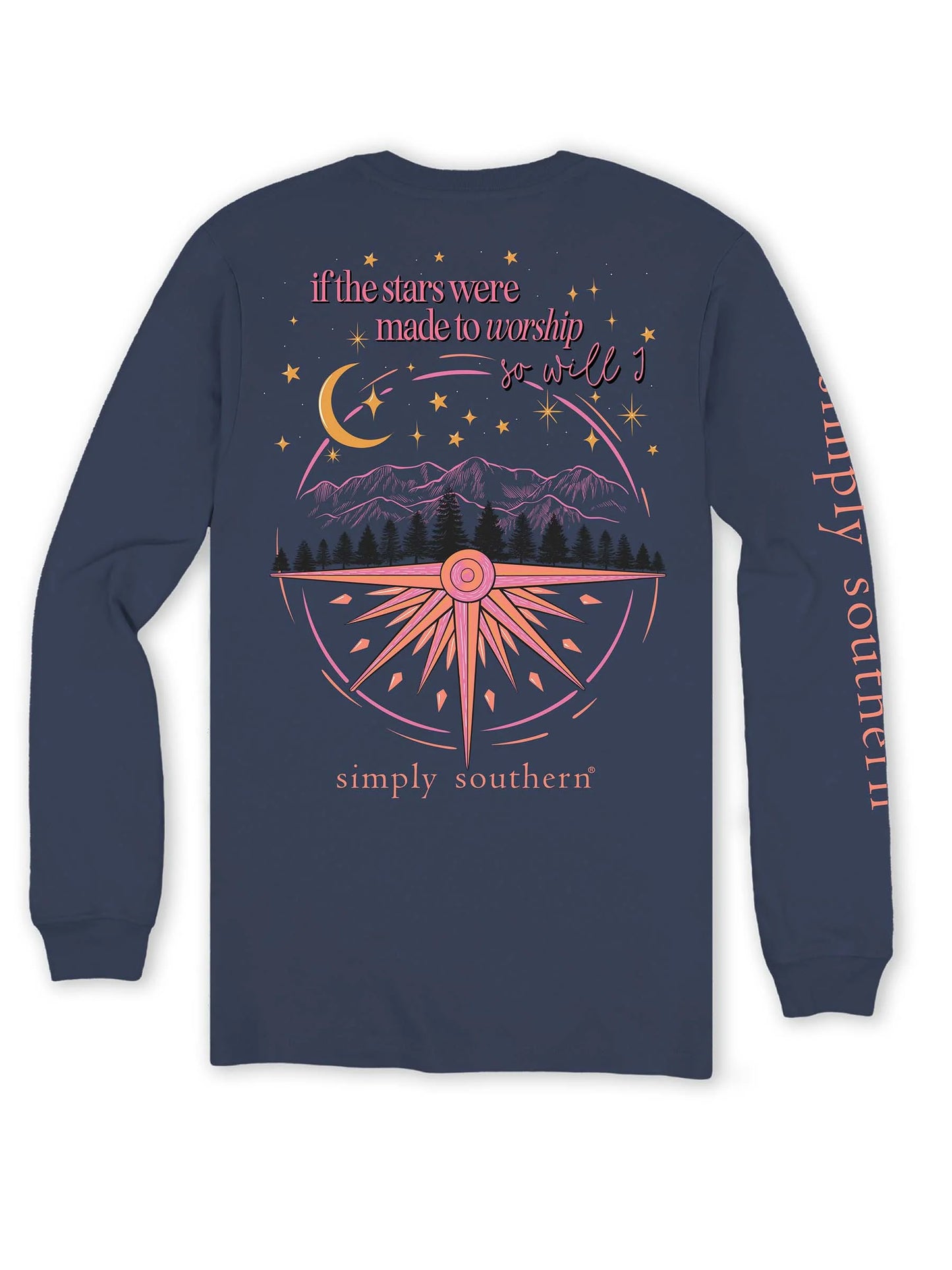Simply Southern Mountain & Stars Worship Long Sleeve Shirt